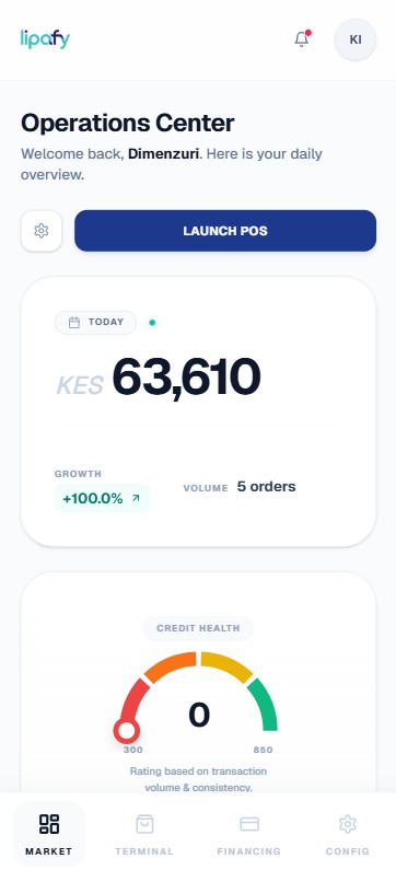 Lipafy Dashboard Mobile